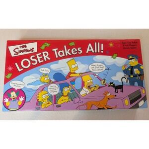 The Simpsons Loser Takes All! Board Game RoseArt 2001 Party Game Complete 31368